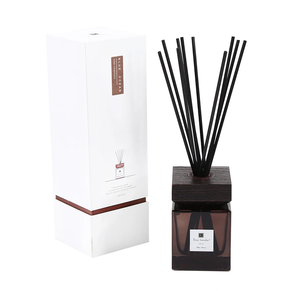 Premium Quality 100ml 150ml 200ml Wooden Lid Essential Oil Glass Bottle Diffuser Aromatherapy Reed Diffuser