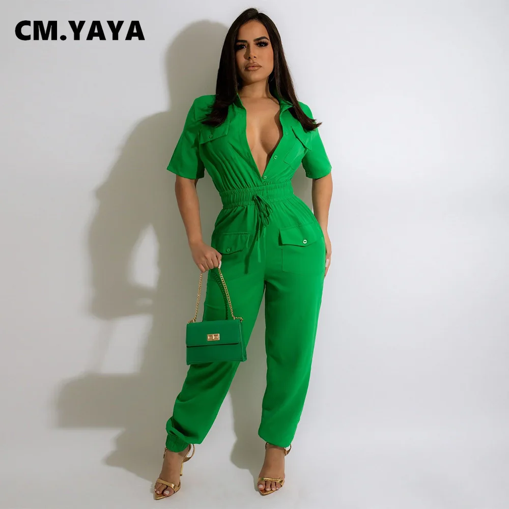 Cm.yaya-mono De Manga Corta Con Una Hilera De Botones Para Mujer,Túnica De  Cintura Alta,Mono De Safari De Una Pieza,Ropa De Verano,2022 - Buy Las  Mujeres Mono,Mono Casual Product on Alibaba.com