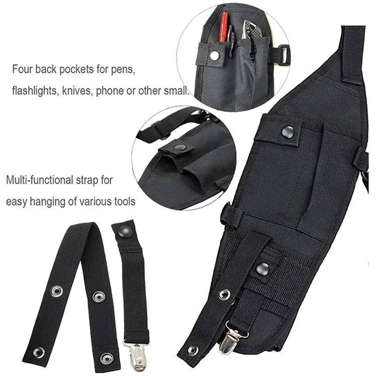 Fondina Spalla Per Radio Bidirezionale | Gilet Tattico Con Tracolla Regolabile | Ideale Per Lavoro E Emergenze - Foto 4