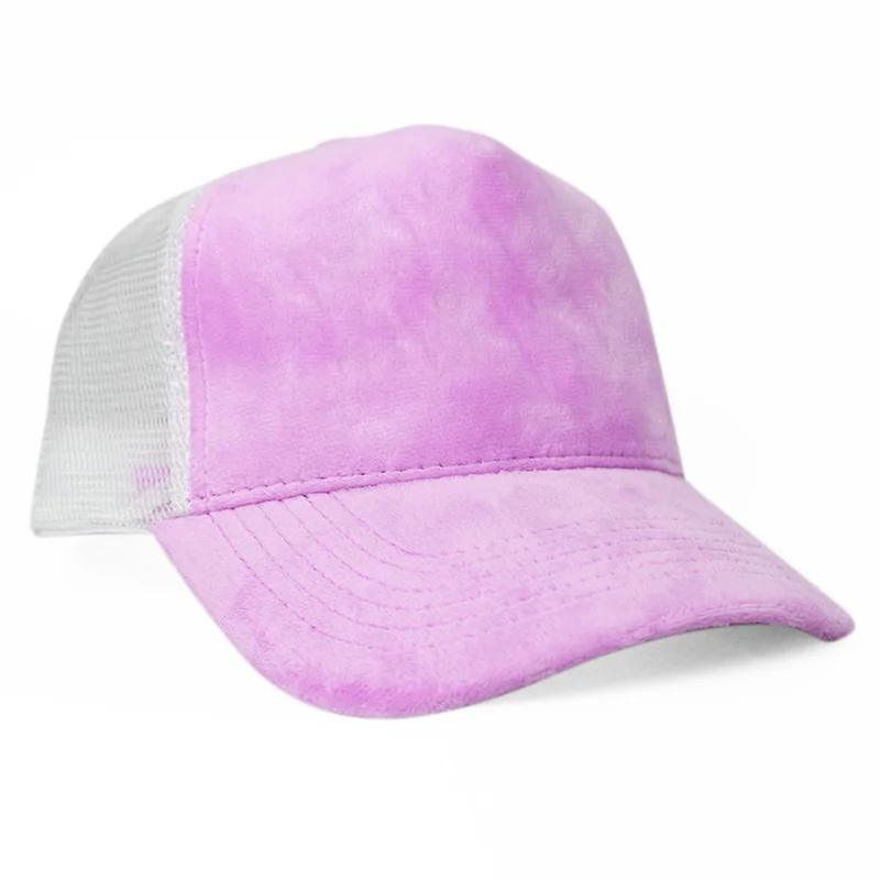 HN05 Custom Logo Embroidered Mesh Netted 5 Panel Fuzzy Blank Velvet Snapback Suede Baseball Hats Dad Velour Trucker Cap_voghion.com
