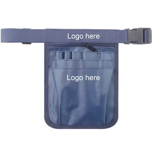 Custom Logo Print Service Polyester Portable Nurse Fanny Pack Multiple Pockets Zipper Tool Storage Bag Nurse Medical Waist Bag