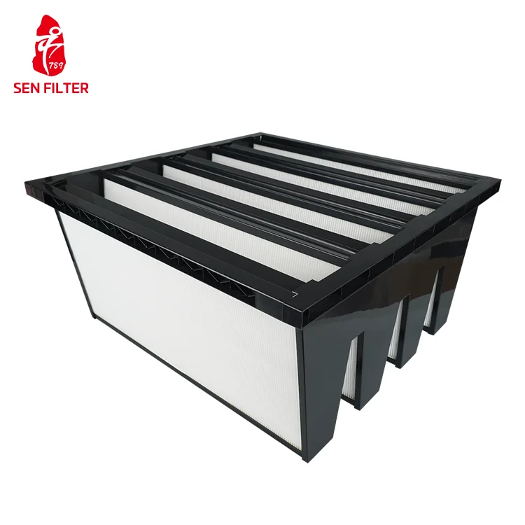 High Performance V Bank Fiberglass + ABS Plastic air Filters