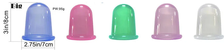 Best Chinese Cup Set for Anti Cellulite silicone facial cupping for face