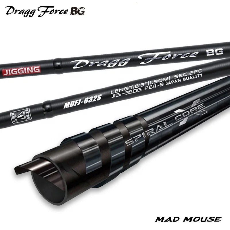 Boat Fishing Rods MADMOUSE Slow Jigging Rod Japan Fuji Parts 1.9M