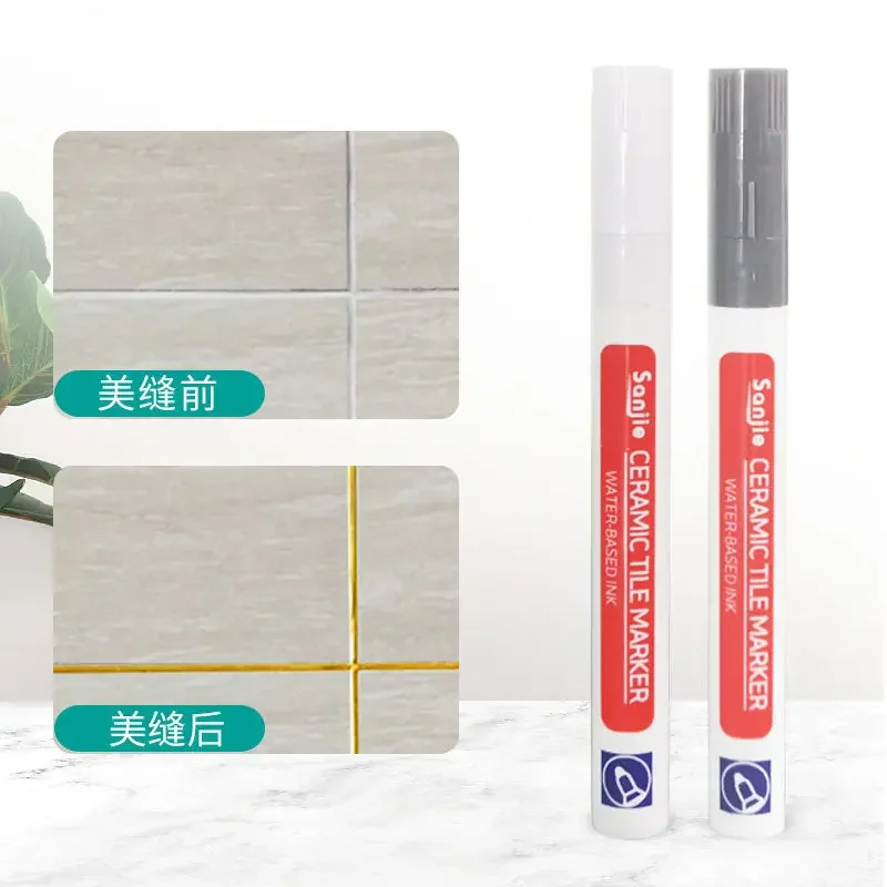Rose White Waterproof Tile Marker Grouting Wall Seam Pen 10 Color for Floor Bathroom Decontamination Repair