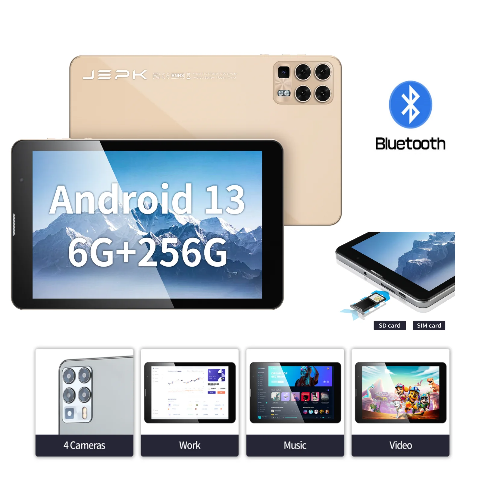 T88 8-Inch Tablet - Android 13, 6GB+128GB, Wholesale Price