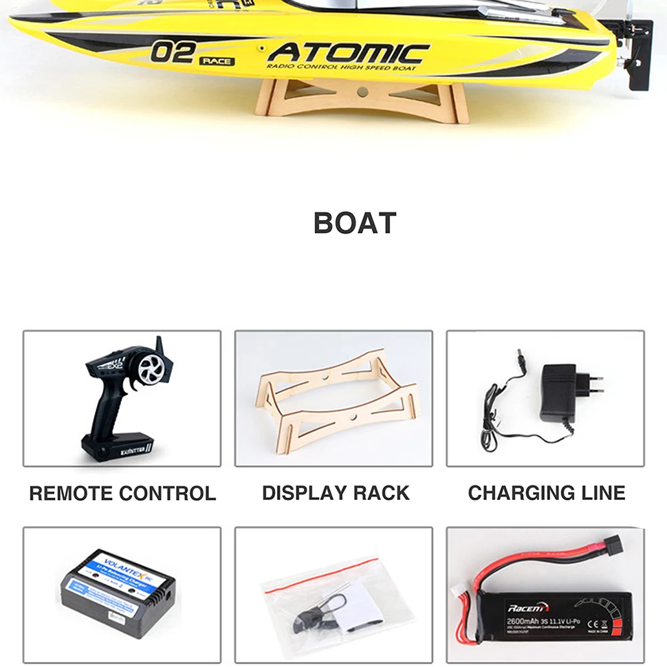 Original Volantex Rc Vector 70 Boat 792-4 70cm ATOMIC Brushless High Speed Racing 60KM/H RC Boats ( PNP or RTR 2.4GHz) for Gift