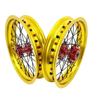 MX6 14*2.15 inch Wheel For Surron Light Bee Golden Rim Red Hub Fit Surron Light Bee & Talaria