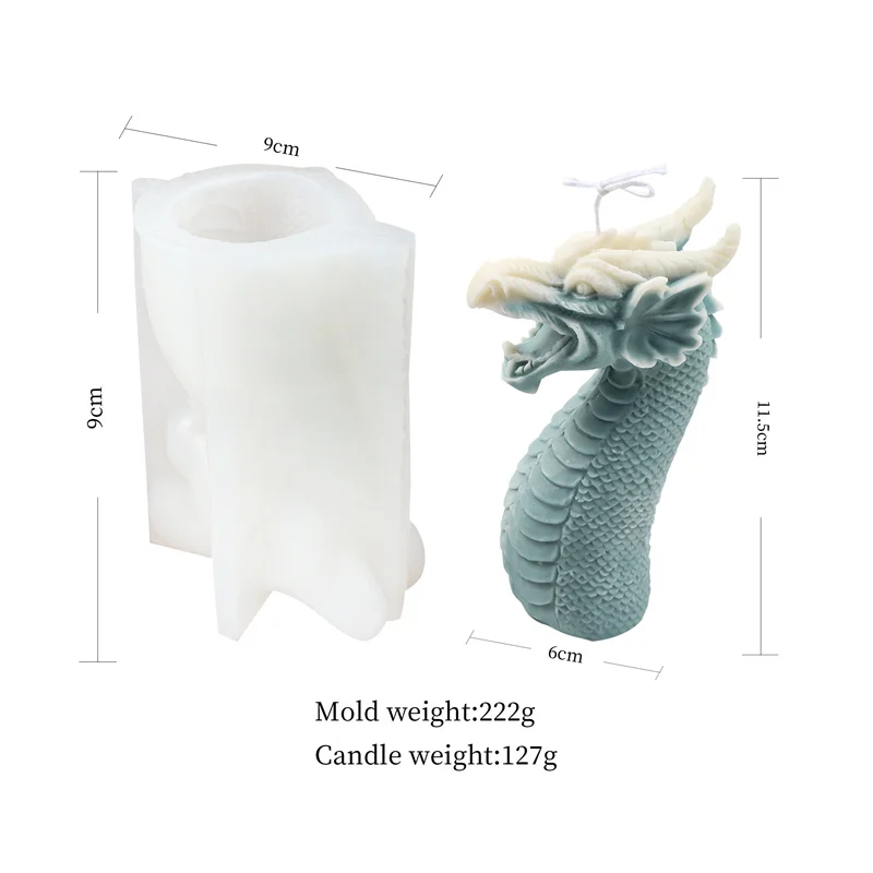 Dragon Dragon Silicone Mould 3D Stereo Faucet Silicone Mould Resin Epoxy  Soap Mould Cake Mold
