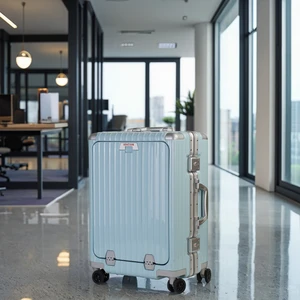 HIHO New Style Spinner Trolley Suitcase with Front-Openning  Large Capacity Luggage Case for Business Travel Boarding Case