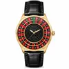 Quadrante centrale con scanalature concentriche e cassa in oro PVD