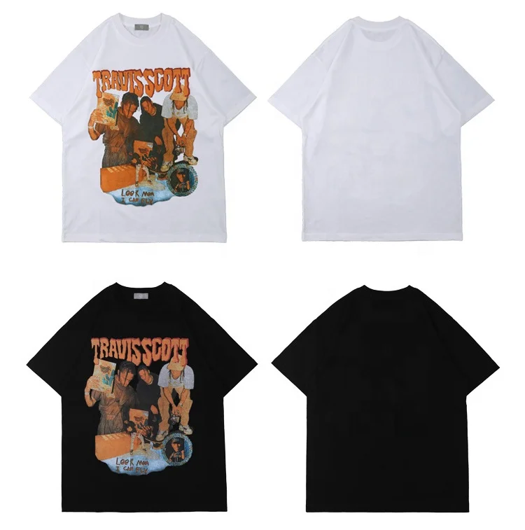 Wholesale Mens Urban Hip Hop T Shirts 80s 90s Clothes Japanese