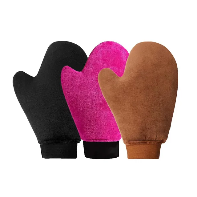 Custom Logo Wholesale Tan Glove Mousse Black Pink Brown Tan Self Tanner Applicator Self Tanning Mitt