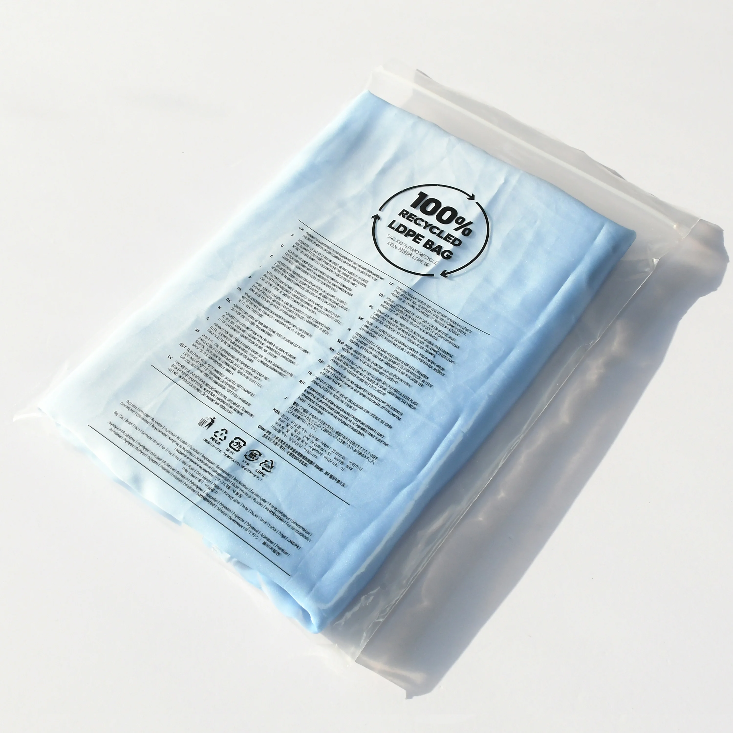 High quality grs recycled eco friendly packaging bag oxo biodegradable plastic zip lock bags for clothes Customized