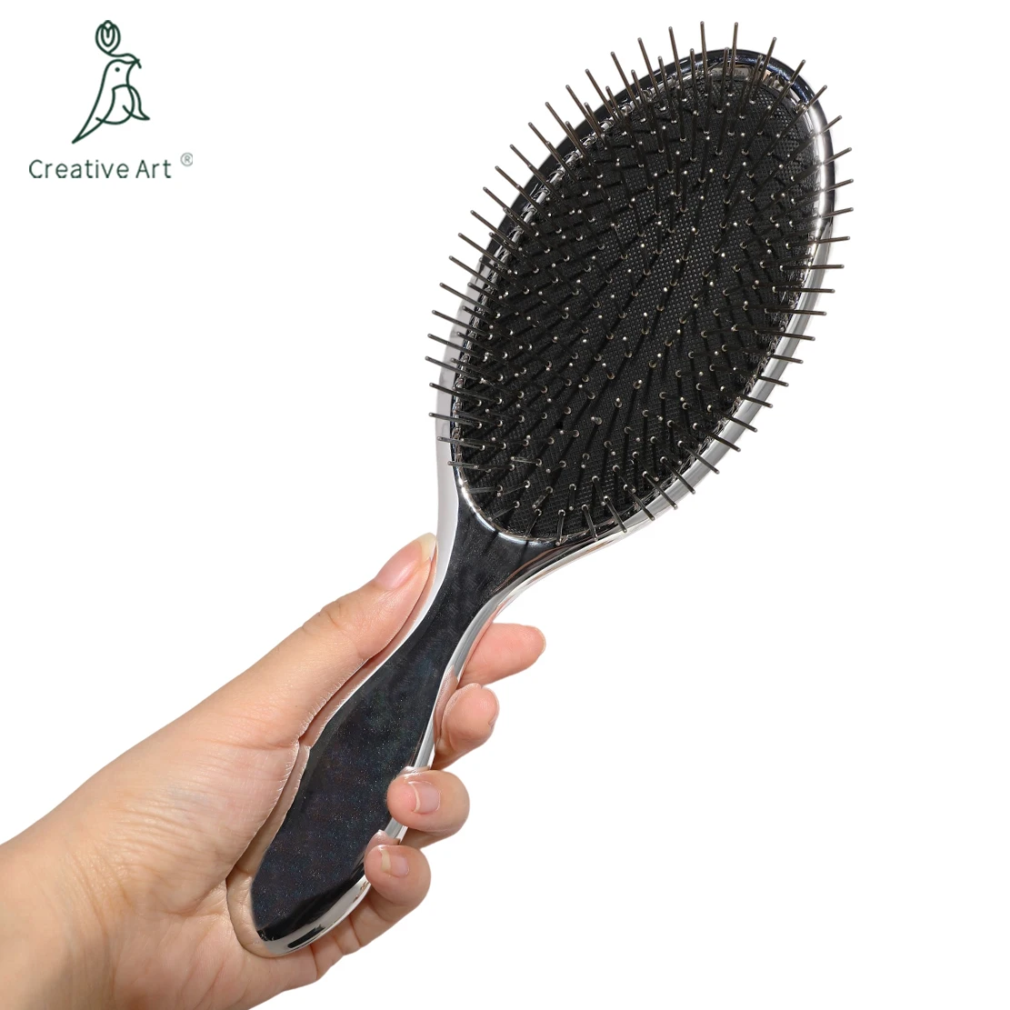 Custom Logo High Quality Boar Bristles Hair Brush Steel Metal Pin Bristle Needle Hair Brush With