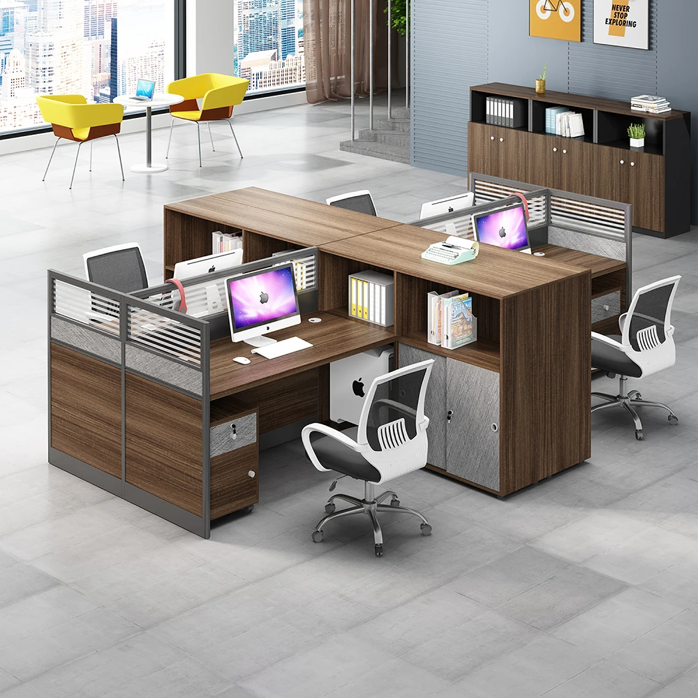 Customized Office Furniture Desk Factory 2 4 6 8 Person Cubicle Privacy 