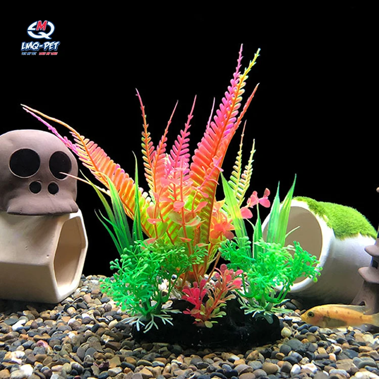 Buatan Plastik Tanaman Air Aquarium Aksesoris Dekorasi Inci Buatan Rumput Plastik Ornamen untuk Ikan Tangki Lanskap