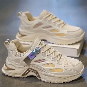 Men's Shoes Breathable Fashion Casual All-match Sports Running Shoes Mesh Lace-up Men's Sneakers