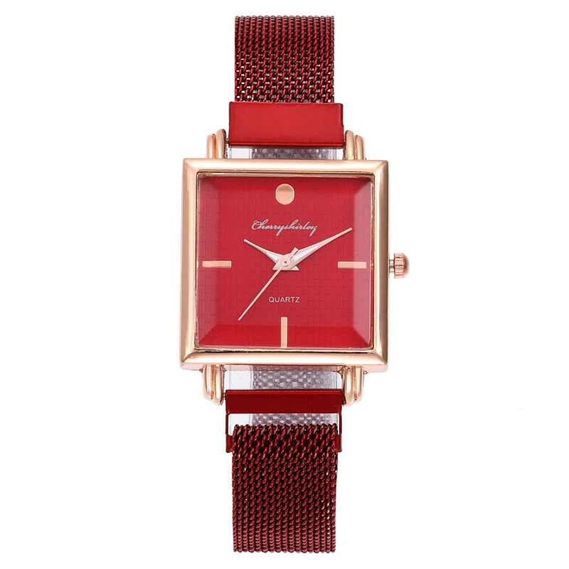 YW33 Women Magnet Buckle Gradient Color Arabic Numbers Watch Luxury Ladies Square Case Shape Quartz Watches Relogio Feminino