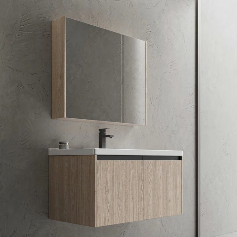 New wash basin wall mirror PVC vanity bathroom cabinet furniture sink factory wholesale basin manufacture