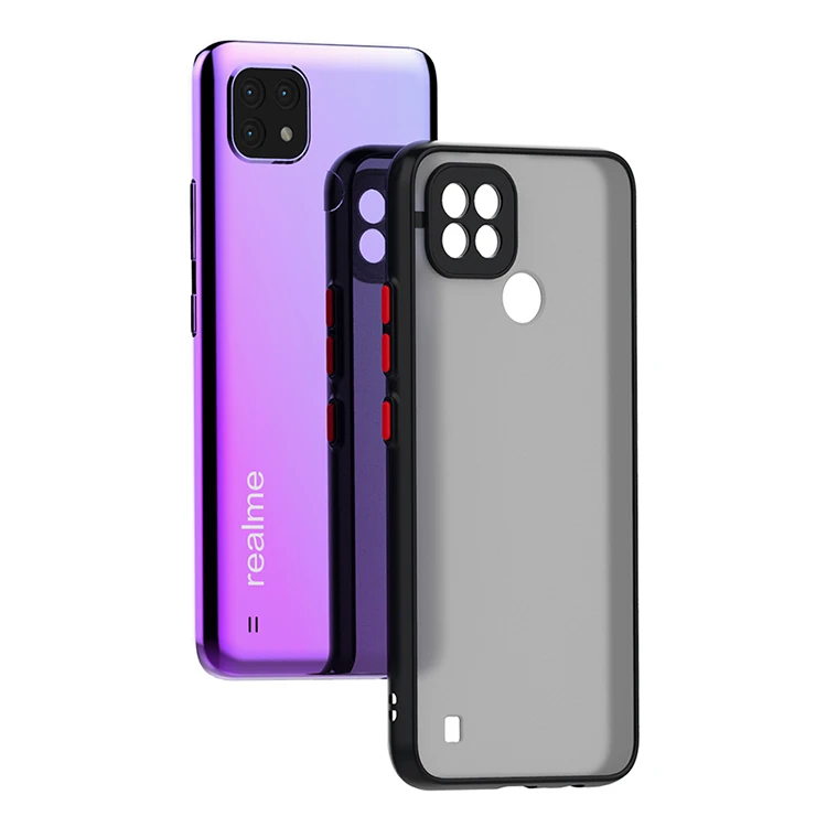 Phone Case Realme C15 Smoke Cover Scratch Resistant Smoke Matte