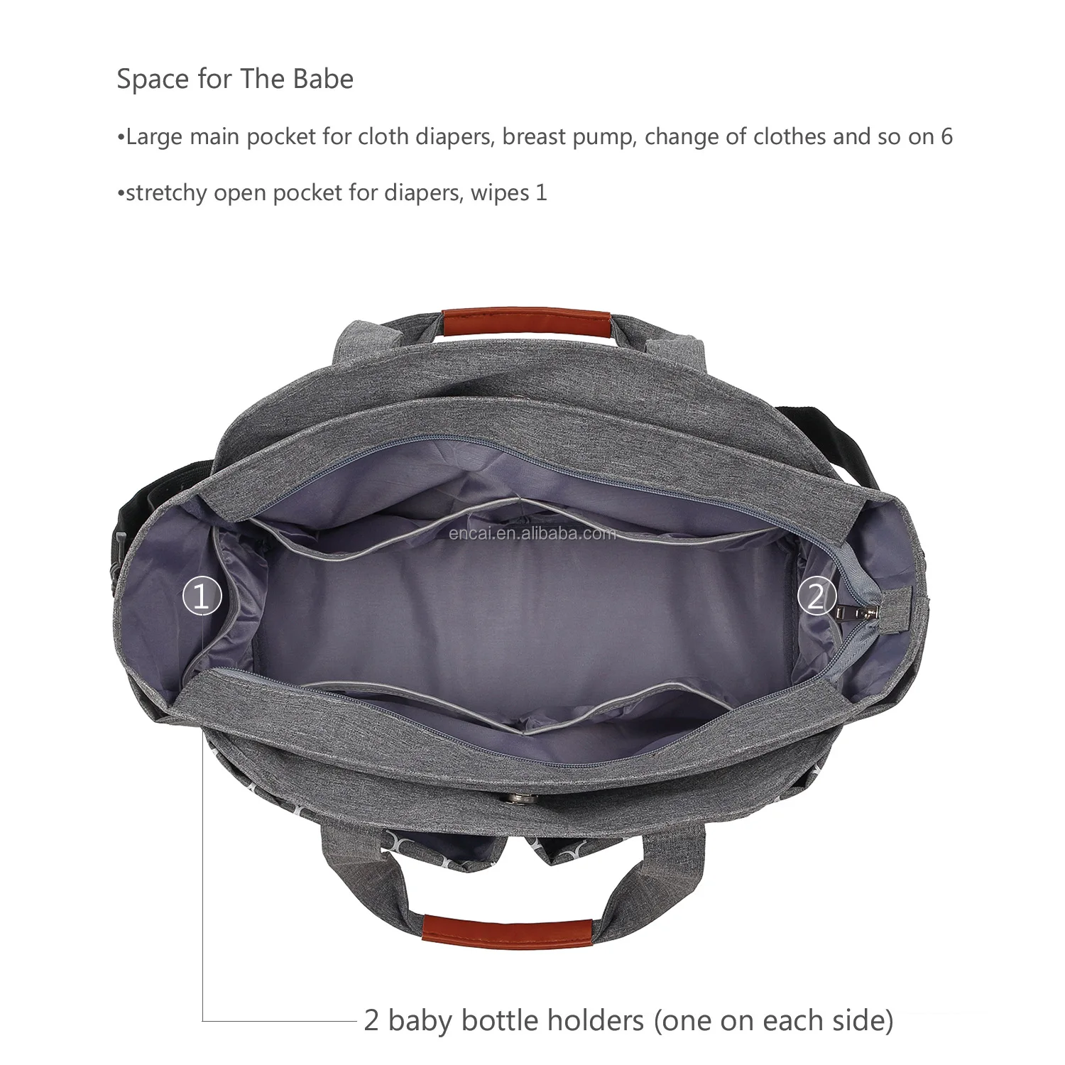 Multifunctional Large Capacity Diaper Bag Tote For Travel Car