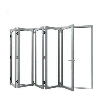 Most popular Interior Soundproof Patio Doors Double Glass Bi-Folding Exterior Doors Balcony Mute Aluminum Folding Doors
