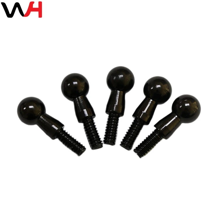 Custom Black Zinc Hex Flange Washer Round Ball Head Bolt CNC Lathe Parts Stainless Steel Ball Studs manufacture