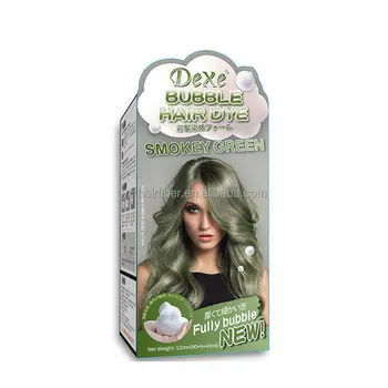 Dexe Professional Wholesale natural hair dye shampoo fully color foam coverage hair dye No Side Effect Bubble Hair color