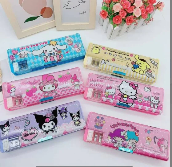 Kawaii Sanrio Kuromi Stationery Cute Cartoon Double-sided Pen Case ...