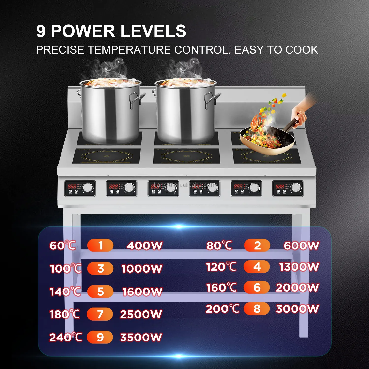 Factory Hot Sale Commercial Kitchen Cooking High Power Equipment Induction Cooker