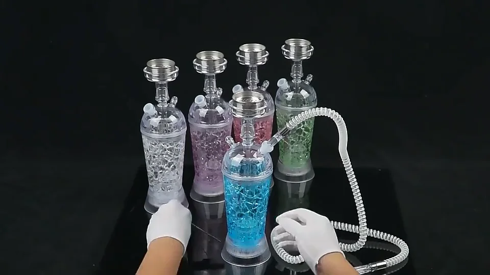 Travel Glowing Mini Shisha Hookah Bottle Wholesale Light Up Portable