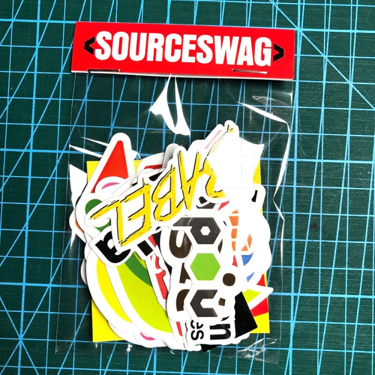 Waterproof Custom Logo Printed Sticker Packaging Set Die Cut Logo Custom Vinyl Sticker Pack for Promotion