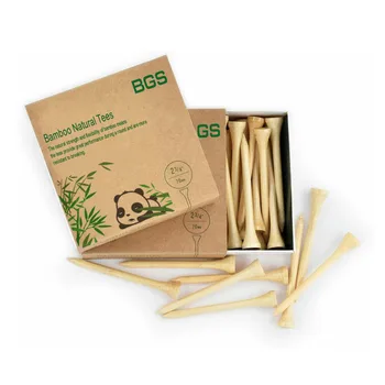 Eco-friendly Kraft Paper Hanger Box Package Natural Wood Bamboo Custom Golf Tee