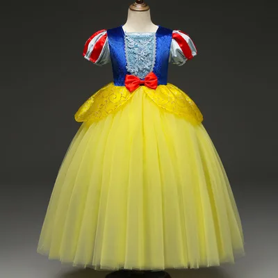 Snow White Girls Dress Short Sleeves 