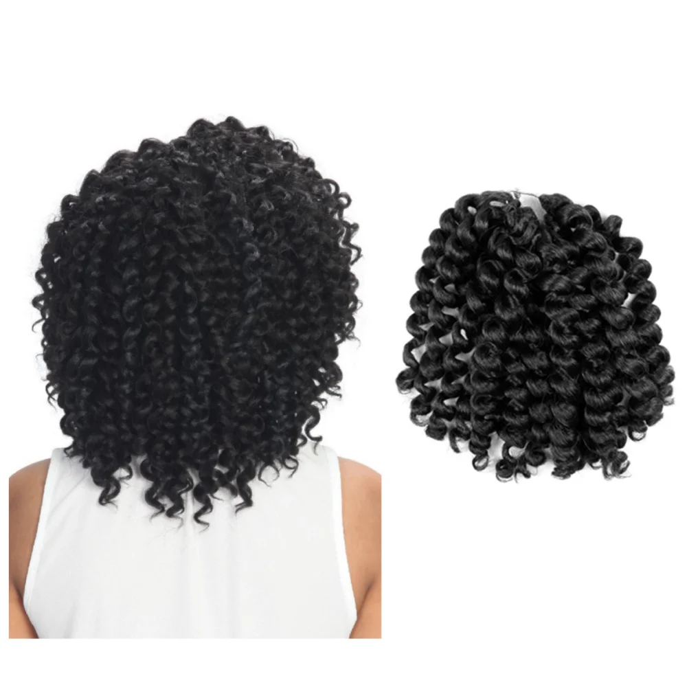 Cabelo Trançado Curto Cacheado com Ondas em Espiral de 8 Polegadas Afo  Kinky para Mulheres Negras| Alibaba.com, image size:1000x1000