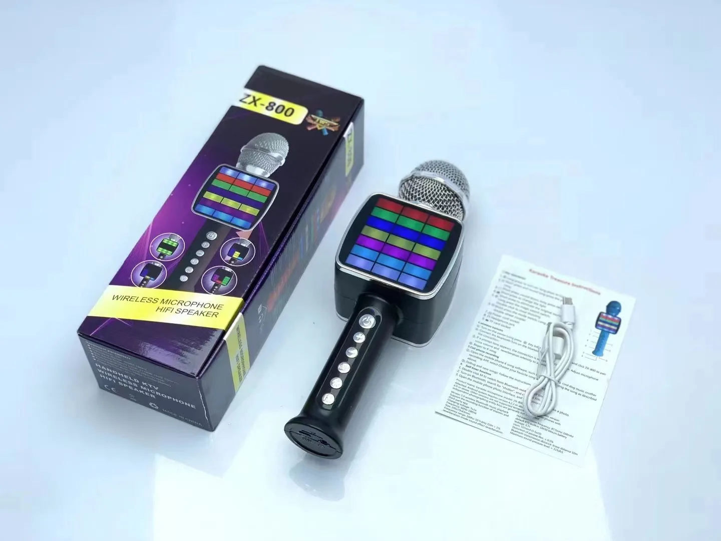 ZX-800 Oem Handheld Microphone Wireless Microphone Speaker 