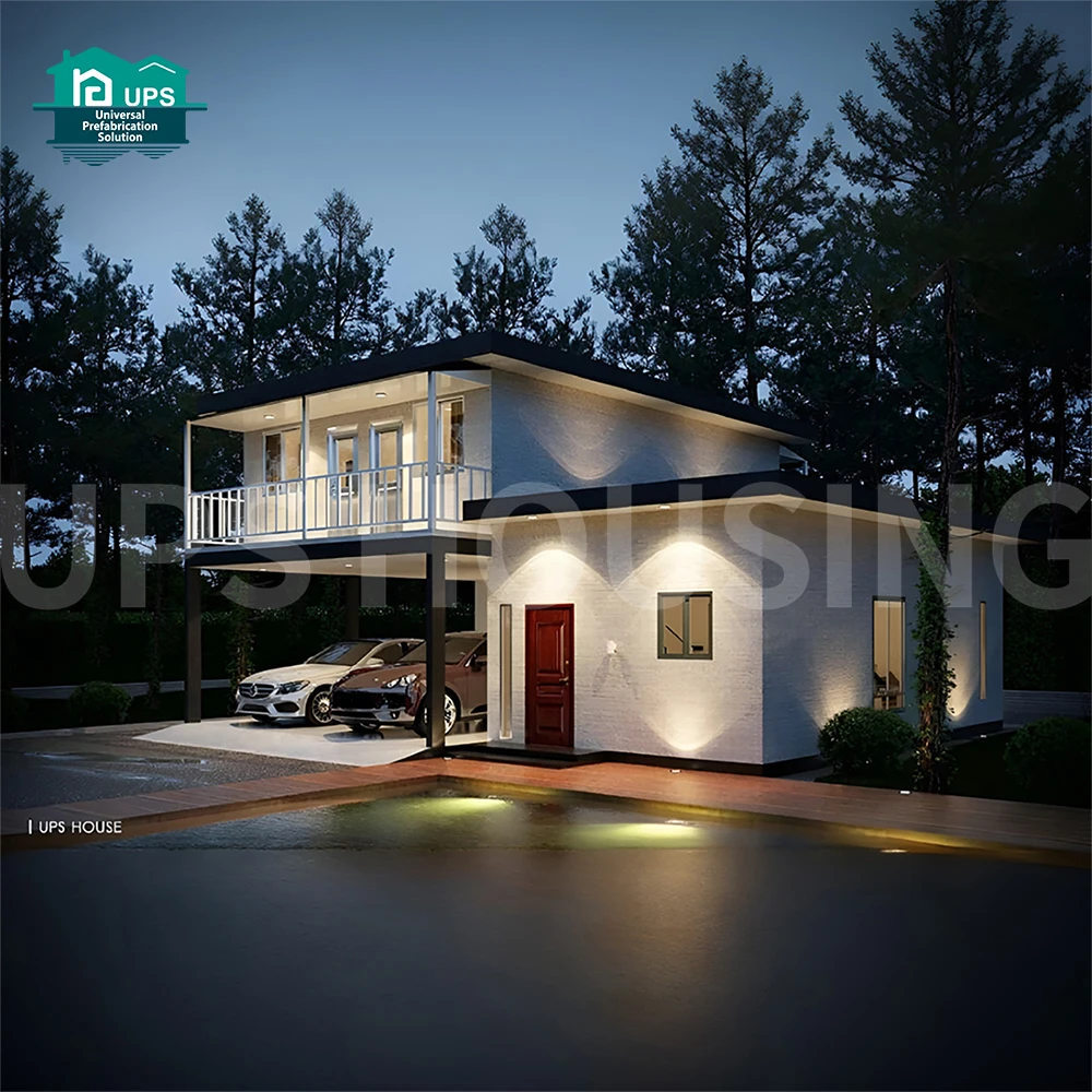 Econel Concrete Prefabricated House With Slab System for Real Estate Steel-in Structure Cement House Villa