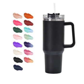 Bpa Free Custom Logo Outdoor Double Wall Vacuum Stainless Steel Tumbler With Straw