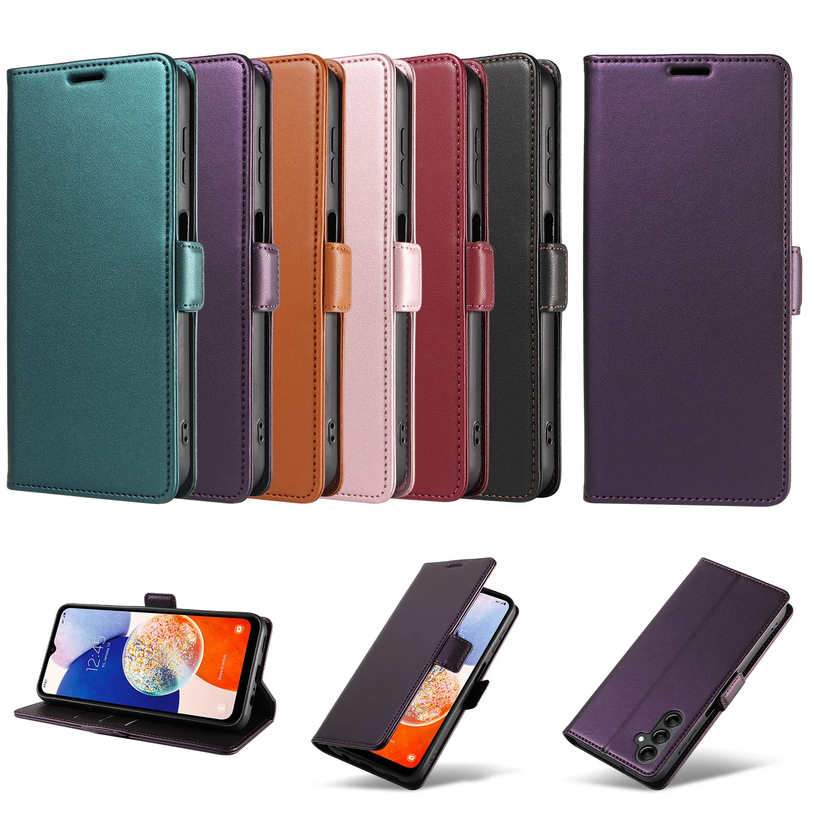 Pu Leather Anti Drop Phone Case With Card Wallet Protective Cover For Redmi 13c Note 10 11 12 factory