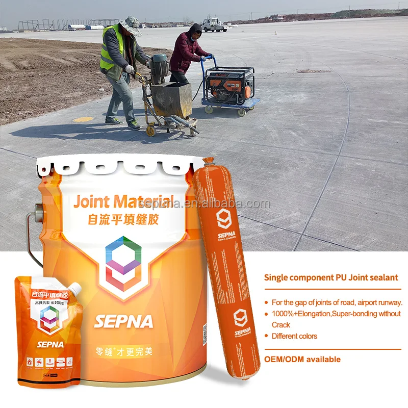 PU One Package Liquid Modified Siloxane Construction Sealing Gum for Filling Concrete Joints Airport Runway Tunnel Wall Pipe