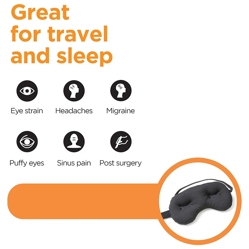 Gentle Pressure Sleep Eye Mask,Weighted Eye Mask Filled With Beads,Eye Pillow Cold Compress for Headaches and Dry Eyes