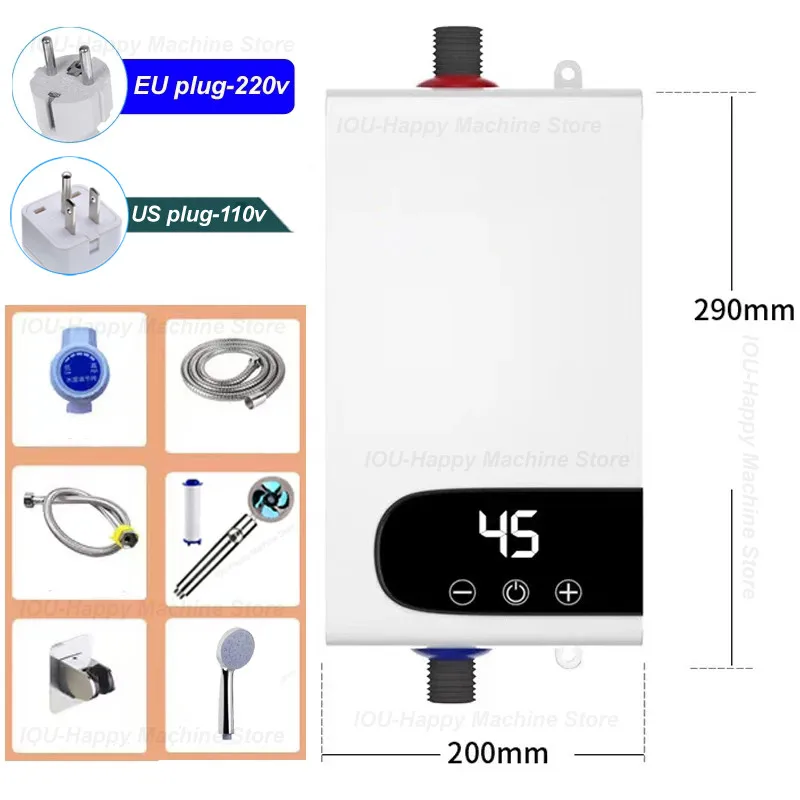 Scaldaacqua Portatile Ricarica USB Riscaldamento Senza Fili Scaldabagno Termostatico Controllo Intelligente della Temperatura per Viaggi in Auto All'aperto