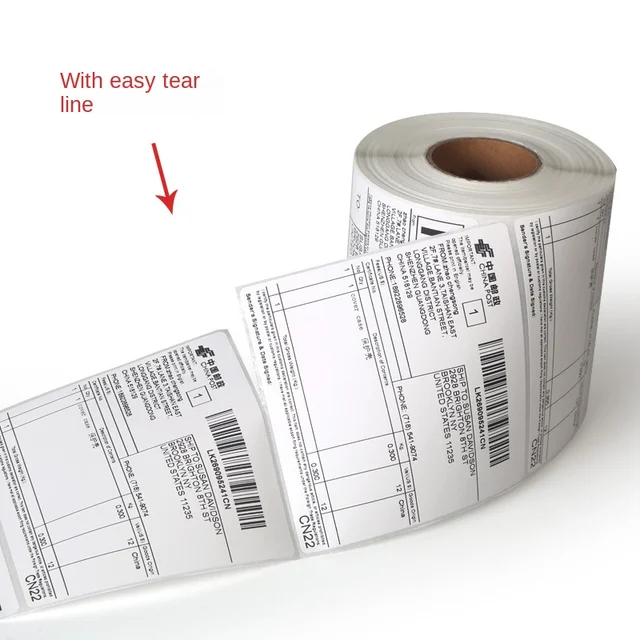 Three-Proof Thermal Self-Adhesive Barcode Paper for Supermarket Milk Tea Price Stickers Electronic Printer Supplies