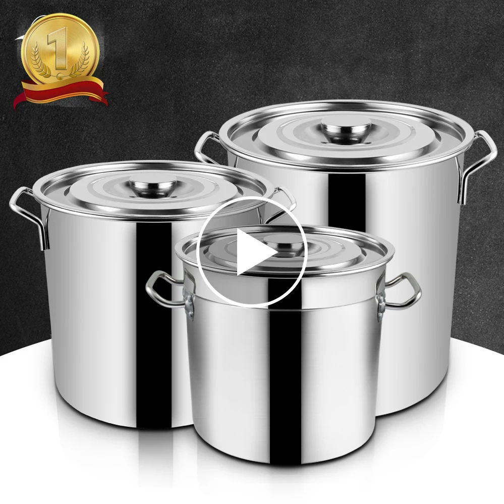 Wholesale 201# Commercial 100L Stainless Soup Pot Big Soup Pot - China Soup  Pot and 100L Stainless Soup Pot price