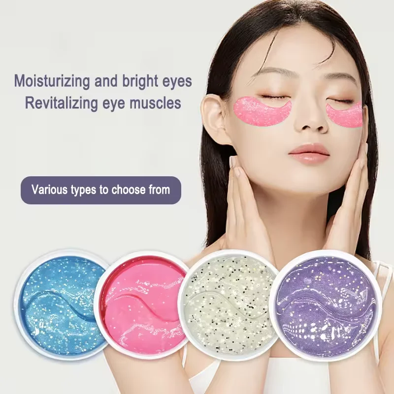 Moisturizing Revitalizing Dark Circles Collagen Hydrogel Eyes Mask Under Eye Patches 60 Pcs Cosmetic Gel Hydrogel Eye Patch