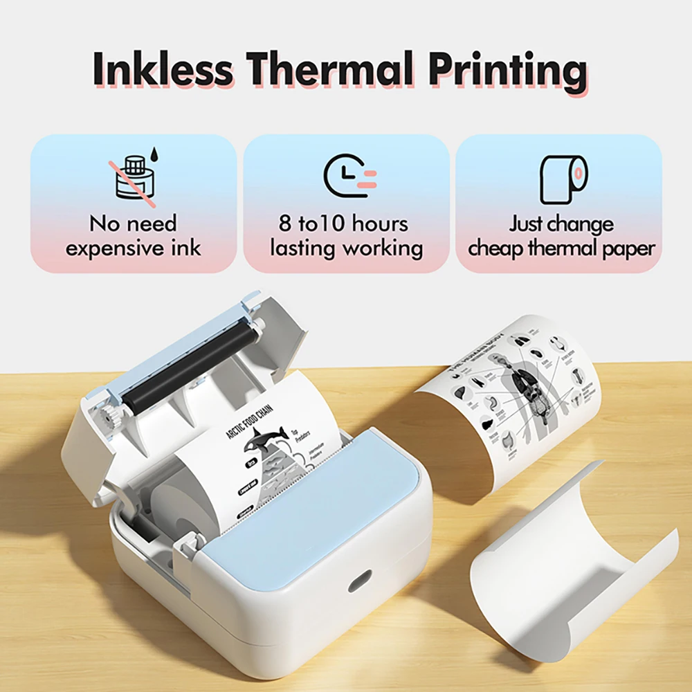 Phomemo Label Printer - M220 Label Maker, Bluetooth Mini Barcode Label