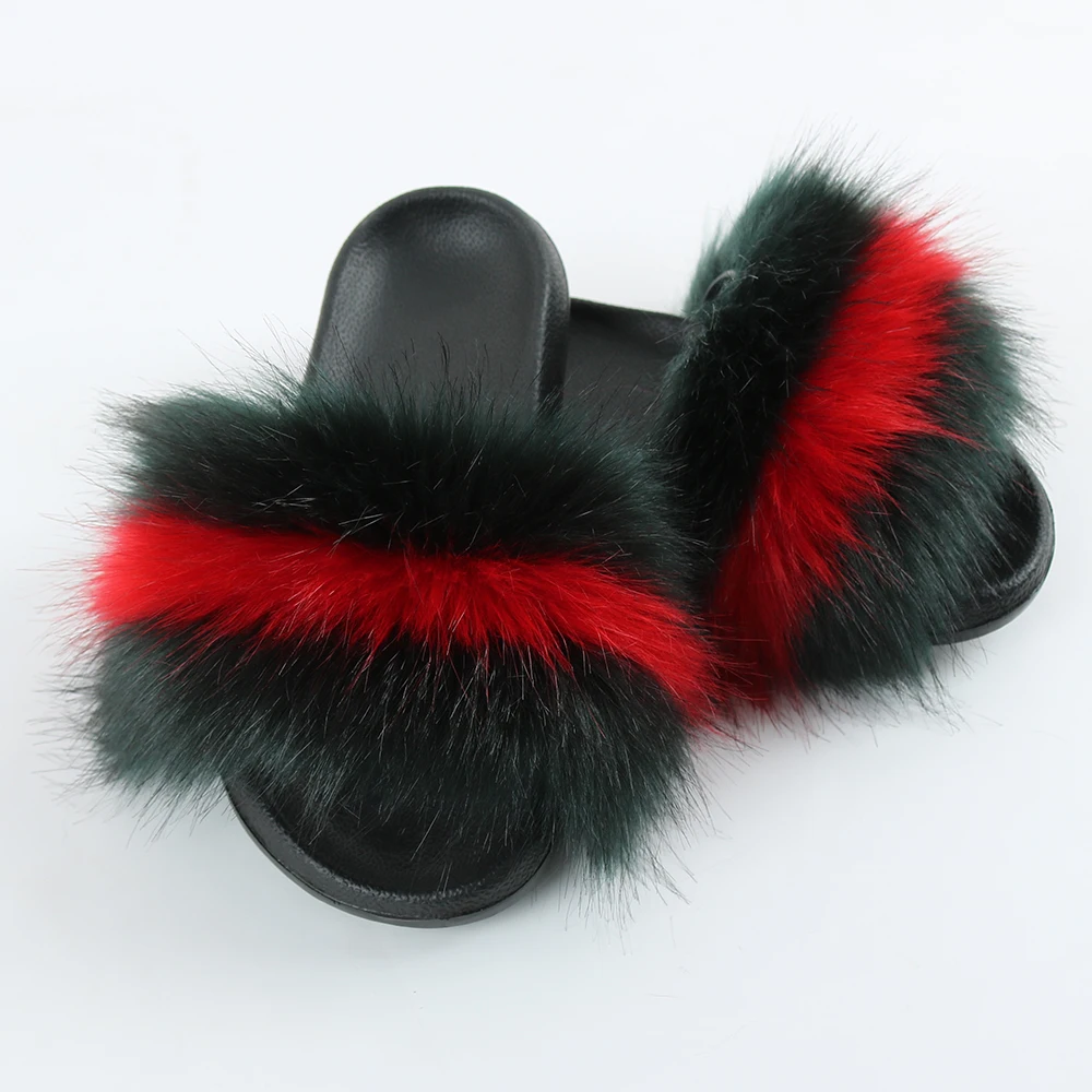 gucci fox fur slides