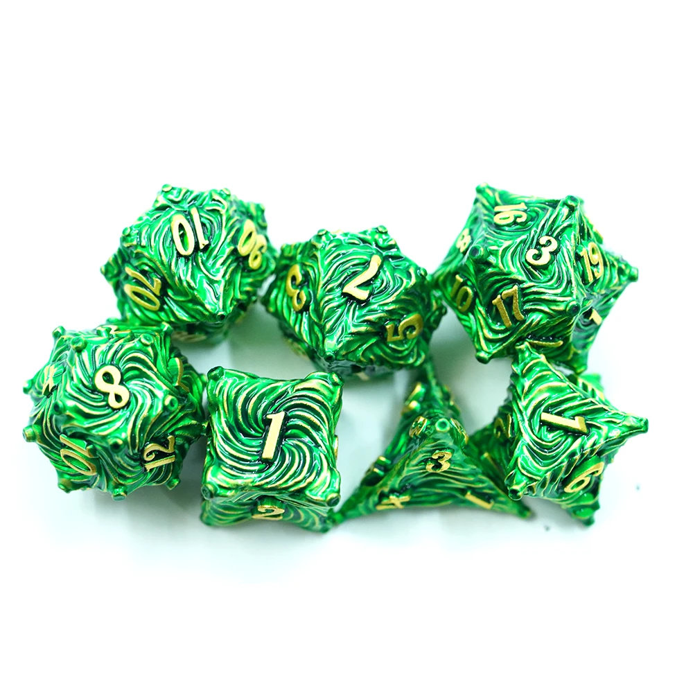 Dungeons & Dragons için Özel Üretim Metal Zar Setleri Eski Çinko Alaşımlı Zarlar Toptan Fiyatlarla