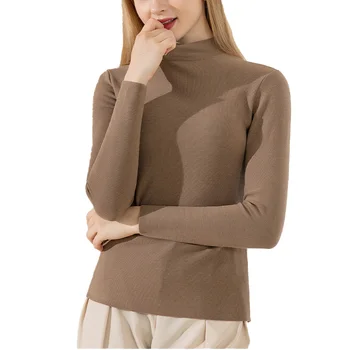 winter products 2023 Fleece semi-turtleneck women's undershirt Nurse Uniforms Long Sleeve Under Scrub Stretch T-shirt Scrub Tops